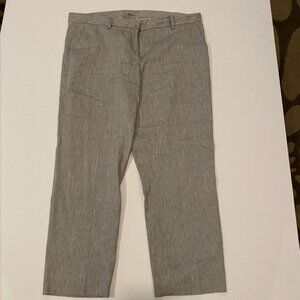 NWOT GAP grey linen straight leg pants 16R